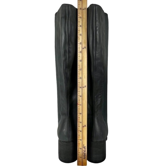 EILEEN FISHER DESTRY KNEE HIGH LEATHER BOOTS IN GRAPHITE NWOT WOMEN'S SIZE 11 - Picture 8 of 15